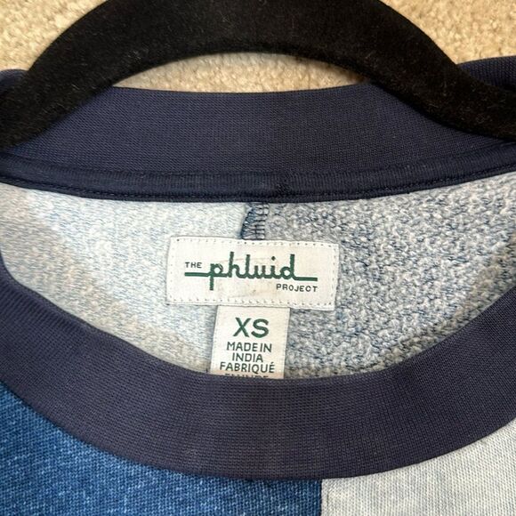 The Phluid Project Blue Gender Neutral Inclusive Patchwork Sweatshirt Size XS - Picture 9 of 11